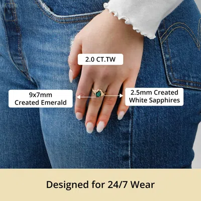 Max + Stone 10k Yellow Or White Gold Oval Cut Gemstone Sunburst Halo Ring