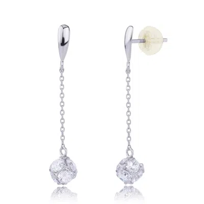Max + Stone 10k Yellow Or White Gold Small Gold Cubic Zirconia Drop Dangle Earrings In Metallic