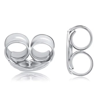 Max + Stone 14 Yellow Or White Butterfly Push Backs For Stud Earrings 4mm Or 5mm In Metallic