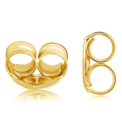 Max + Stone 14 Yellow Or White Butterfly Push Backs For Stud Earrings 4mm Or 5mm In Metallic