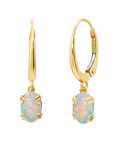 Max + Stone 14k 0.25 Ct. Tw. Created Opal Dangle Earrings In Gold