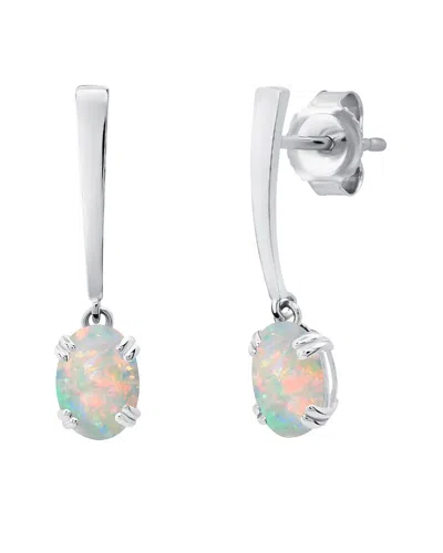 Max + Stone 14k 0.50 Ct. Tw. Created Opal Dangle Earrings In Metallic