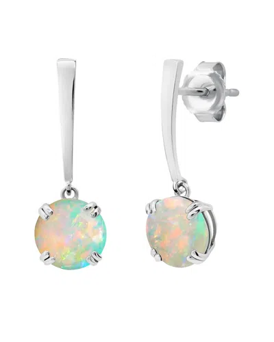 Max + Stone 14k 0.73 Ct. Tw. Created Opal Dangle Earrings In Metallic