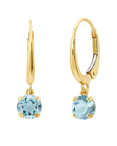 Max + Stone 14k 0.75 Ct. Tw. Aquamarine Dangle Earrings In Gold