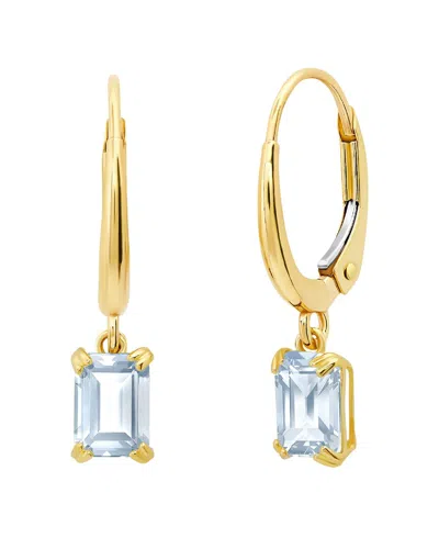 Max + Stone 14k 0.90 Ct. Tw. Aquamarine Dangle Earrings In Gold