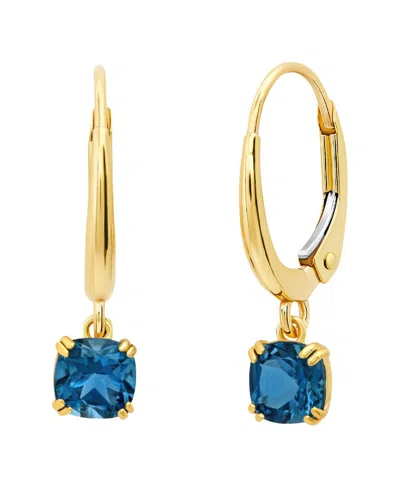 Max + Stone 14k 1.15 Ct. Tw. Londen Blue Topaz Dangle Earrings In Gold