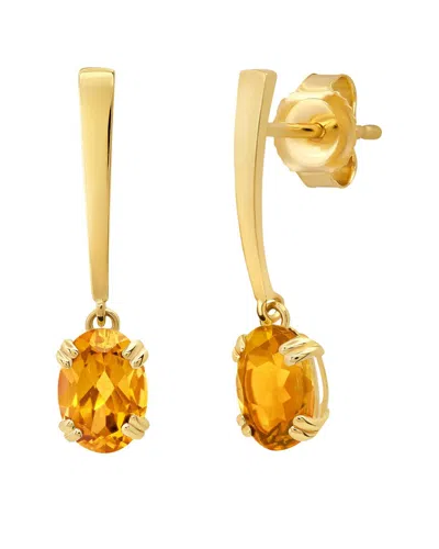 Max + Stone 14k 1.18 Ct. Tw. Citrine Dangle Earrings In Gold