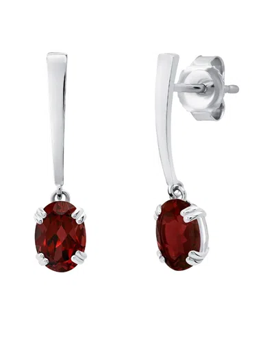Max + Stone 14k 1.70 Ct. Tw. Garnet Dangle Earrings In Metallic
