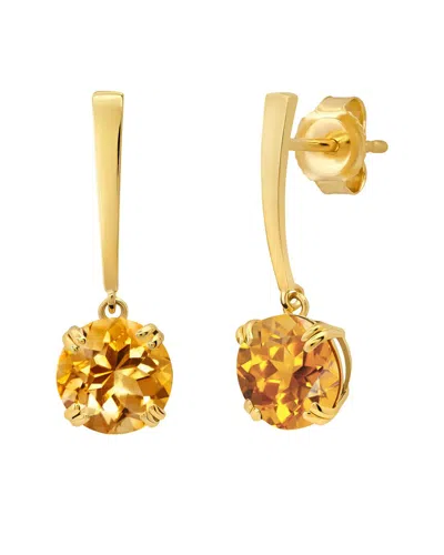 Max + Stone 14k 2.03 Ct. Tw. Citrine Dangle Earrings In Gold