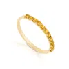 Max + Stone 14k Gold Vermeil Birthstone 2mm Cubic Zirconia Half Eternity Ring In Gold