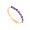 Max + Stone 14k Gold Vermeil Birthstone 2mm Cubic Zirconia Half Eternity Ring In Multi
