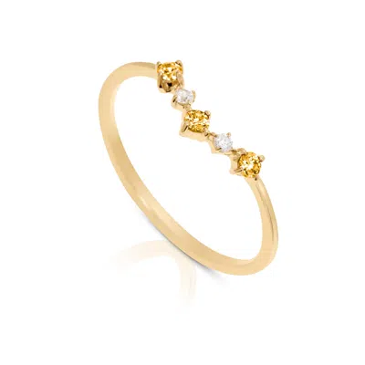 Max + Stone 14k Gold Vermeil Birthstone 2mm Cubic Zirconia Wishbone Ring