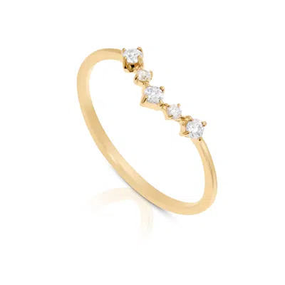 Max + Stone 14k Gold Vermeil Birthstone 2mm Cubic Zirconia Wishbone Ring In Multi