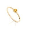 Max + Stone 14k Gold Vermeil Birthstone 3mm Cubic Zirconia Solitaire Ring In Gold
