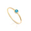 Max + Stone 14k Gold Vermeil Birthstone 3mm Cubic Zirconia Solitaire Ring In Multi