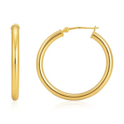 Max + Stone 14k Yellow Or White Gold 2mm Thick Tube Hoop Earrings 12mm To 50mm