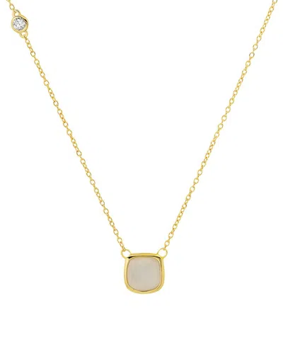 Max + Stone 14k Over Silver 2.10 Ct. Tw. Moon Stone Necklace In Gold