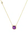 MAX + STONE MAX + STONE 14K OVER SILVER 2.30 CT. TW. AMETHYST NECKLACE
