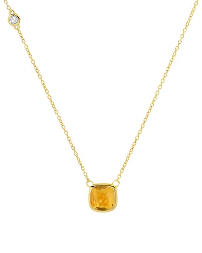 Max + Stone 14k Over Silver 2.40 Ct. Tw. Citrine Necklace In Gold