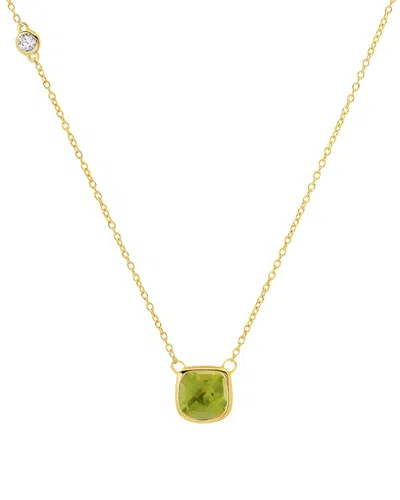 Max + Stone 14k Over Silver 2.70 Ct. Tw. Peridot Necklace In Green