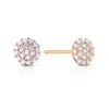 Max + Stone 14k Yellow Gold 0.75mm Round Lab Grown Diamond Pave Studs In Yellow