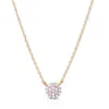 Max + Stone 14k Yellow Gold 1mm Round Lab Grown Diamond Pave Necklace In Silver