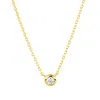 Max + Stone 14k Yellow Gold 2.5mm Round Diamond Necklace In Yellow