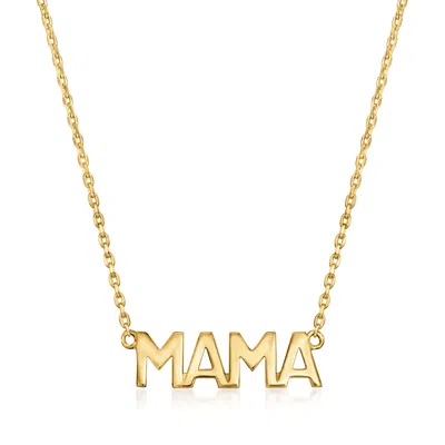 Max + Stone 14k Yellow Gold Mama Necklace In Pink