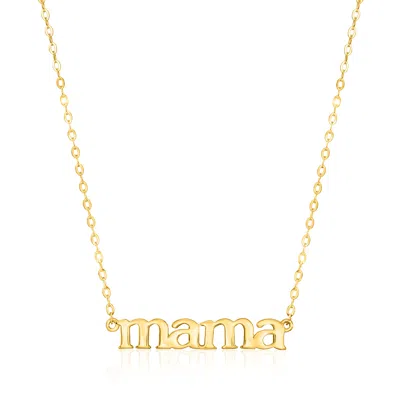 Max + Stone 14k Yellow Gold Mama Necklace In Black