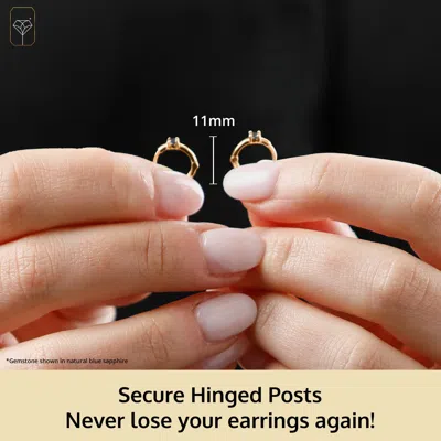 Max + Stone 14k Yellow Gold Single Small 11mm Gemstone Huggie Hoop Earring In Multi