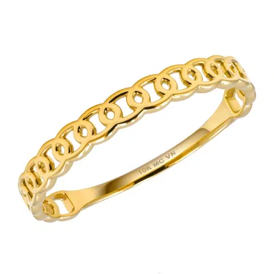 Max + Stone 14k Yellow Gold Stackable Chain Link Ring