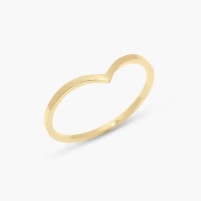 Max + Stone 14k Yellow Gold Wishbone Ring