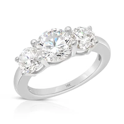 Max + Stone 14k Yellow Or White Gold 3 Carat Cubic Zirconia Anniversary Or Engagement Ring