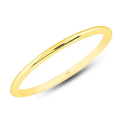 Max + Stone 14k Yellow, White Or Rose Gold 1mm Thin Wedding Band Dainty Stacking Ring