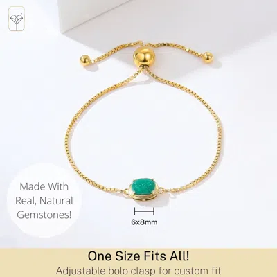 Max + Stone 18k Gold Over Sterling Silver Gemstone Bracelets 8 Inches