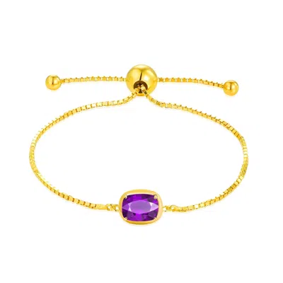 Max + Stone 18k Gold Over Sterling Silver Gemstone Bracelets 8 Inches In Green