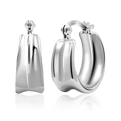 Max + Stone 925 Sterling Silver 20mm Chunky Hoop Earrings