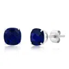 Max + Stone Maxcolor Silver 4.50 Ct. Tw. Created Blue Sapphire Studs In White