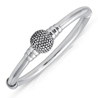 Max + Stone 925 Sterling Silver 7 Inch Beaded Ball Bracelets With Hinged Clasp