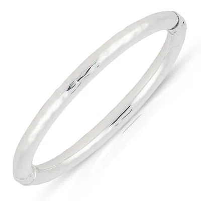 Max + Stone 925 Sterling Silver 7 Inch Hammered Finish Bracelets With Hinged Clasp
