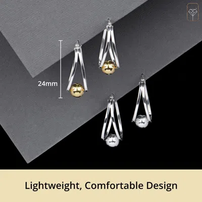 Max + Stone 925 Sterling Silver Or Gold Plated Double Hoop Earrings In Metallic