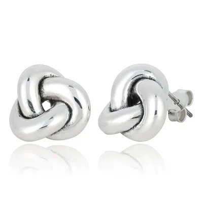 Max + Stone 925 Sterling Silver Oxidized Knot Earrings