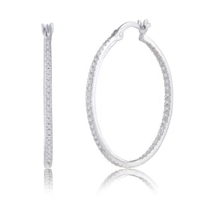 Max + Stone 925 Sterling Silver Round Hoop Earrings