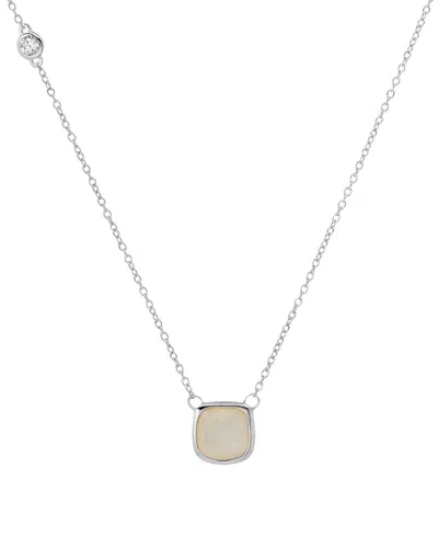 Max + Stone Silver 2.10 Ct. Tw. Moon Stone Necklace In Metallic