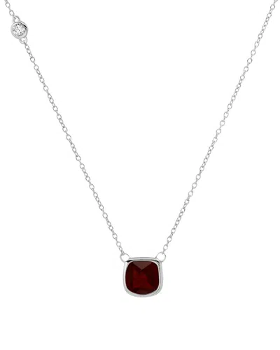 Max + Stone Silver 2.70 Ct. Tw. Garnet Necklace In Metallic