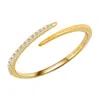 Max + Stone Solid 10k Yellow Gold Stackable Open Twist Ring With Cubic Zirconia In Pink