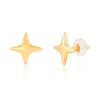 Max + Stone Solid 10k Yellow Gold Star Stud Earrings In Gold