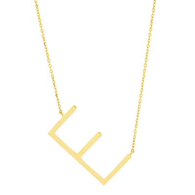Max + Stone Solid 10k Yellow Or White Gold Initial Pendant Necklace 16-18 Inch Cable Chain