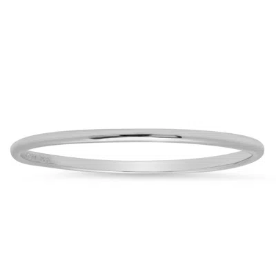 Max + Stone Solid 14k Gold Wedding Band Ring In White Gold, Yellow Gold 1mm Thin Stacking Band In Size 6 To 8 In Multi