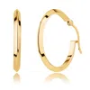 Max + Stone Solid 14k Yellow Gold 20mm Edge Hoop Earrings In Gold